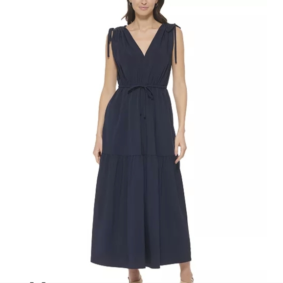 Calvin Klein Dresses & Skirts - Calvin Klein
Women's Drawstring-Shoulder Tiered Maxi Dress ORANGE/RED